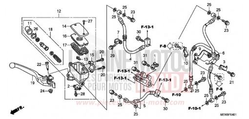 FR. BRAKE MASTER CYLINDER (ABS) NT700VAB de 2011